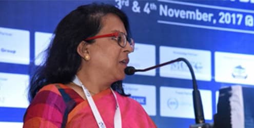 Mrs. Malini Shankar (Directorate General of Shipping) discussing key issues and solutions