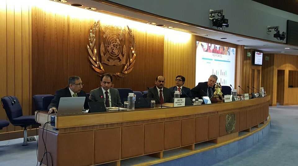 GlobalMET representatives Capt. Pradeep Chawla, Capt. Vinayak Mohla and Tim Wilson making a presentation at IMO HTW 2016. GlobalMET actively participates at the IMO and is in several IMO sub-committees.