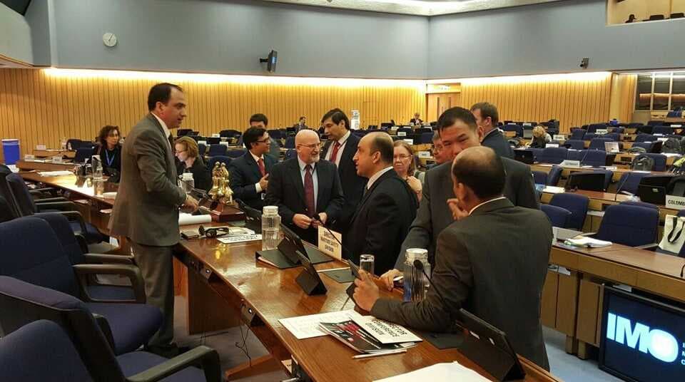 GlobalMET representatives Capt. Pradeep Chawla, Capt. Vinayak Mohla and Tim Wilson answering questions at IMO HTW 2016.
