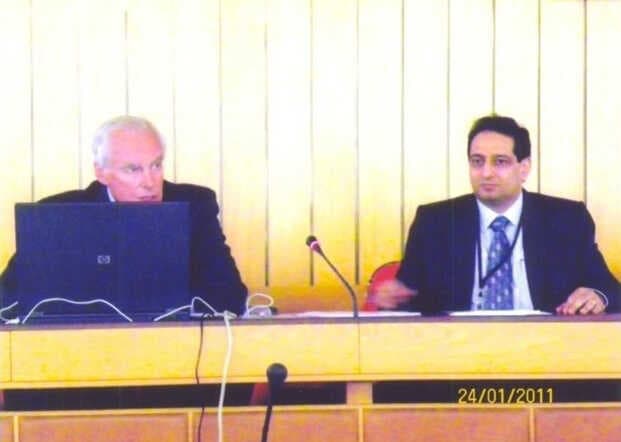 Capt. Rod Short (then the Executive Secretary) interacting with delegates at the IMO.